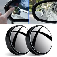 2 KFZ Auto Zusatzspiegel Toter Winkel Spiegel Außenspiegel Blindspiegel 360 Grad, Farbe:Schwarz