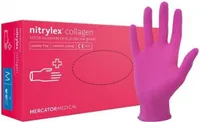 Mercator NITRYLEX medizinische Einweghandschuhe aus Nitril magenta - 100 Stück, Größe XS, S, M, L, XL RUKNIT_MERC_P_XL