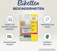 Avery Zweckform L7996-25 Versand-Etiketten, A4, 199,6 x 143,5 mm, 25 Bogen/50 Etiketten, weiß