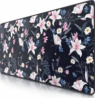 CSL Gaming Mauspad, XXL Schreibtischunterlage 900 x 400mm mit gewebter Microfastertextur, Flowers