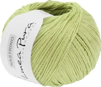 Lana Grossa NASTRINO 50 g hochwertiges, seidig glänzendes Baumwoll-Bändchengarn 190 m, Farbe:023 - Zartgrün