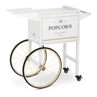 Cateringový vozík Royal pro popcornovač - bílý a zlatý