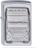 Zippo Unisex Erwachsener Trucker König der Straße Emblem Windproof Leichter Chrom