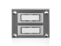 Byron 3333BS/2 Klingeltaster gebürstetet Stahl, Verkabelt, Silber, Stahl, Batterie/Akku, Gleichstrom, Sichtverpackung, 1 Stück(e)