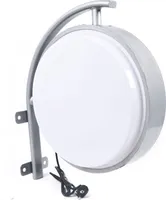 Kulaté oboustranné LED osvětlené znamení 40 cm Light Box Venkovní osvětlení Nástěnné světlo Nose Sign Osvětlené znamení Bílá