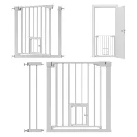 TULANO Guardian 2.0 | Treppenschutzgitter Türschutzgitter Kindergitter Gitter Haustier | Verstellbare Breite: von 75 bis zu 96 cm| Weiß