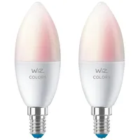 WiZ LED Smart Leuchtmittel RGBW in Weiß E14 B39 4,9W 470lm 2er-Pack