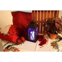Laterne mit LED Kerze und Fernbedienung Kerze Timer Farbwechsel