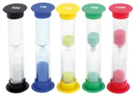 EDUPLAY 120-048 Sanduhren Set, klein 9cm hoch, mehrfarbig, 5-teilig (1 Set)