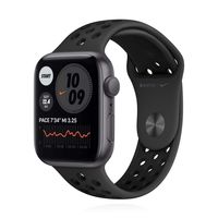 Apple Watch Nike SE Sportarmband 44 mm Aluminium GPS - Smartwatch - grau/anthrazit/schwarz US-Ware