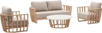 Hespéride - Gartenmöbel "lemindo" 5-sitzer aus polyester und eukalyptusholz