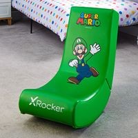 X Rocker Nintendo Super Mario Floor Rocker Kinder Gaming Bodensessel - Joy Collection - Luigi