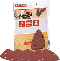 Kreator Schleifblätter 140 x 140 x 80 mm für Dreieckschleifer - Körnung G80 - G80