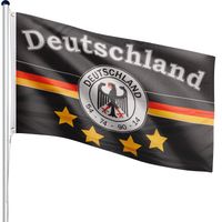 Aluminium Fahnenmast 6,5m Alu Flaggenmast Deutschland Fahne Flagge 5 Höhen Außen