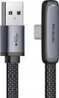 Mcdodo CA-3340, uhlový kábel USB-A - USB-C, LED indikátor, 100 W, 1,20 m, čierny