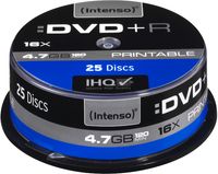 Intenso DVD+R bedruckbar 4,7 GB 16x Speed - 25stk Cake Box