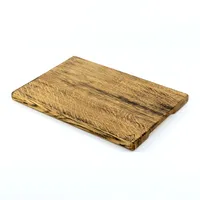Schneidebrett Servierbrett Holz Küchenbrett Servierplatte Handgefertigt Eiche Geräuchert 35x25 cm