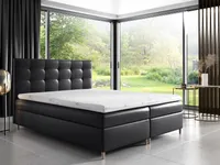 Boxspringbett Schlafzimmerbett ARVID 180x200cm Kunstleder Schwarz
