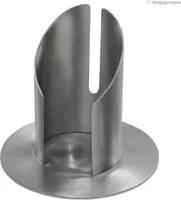 (052.5SS) 50mm Röhren Kerzenleuchter Silber matt gebürstet, Kerzenhalter für Ø 5 cm Altarkerzen und