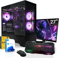 SYSTEMTREFF Gaming Komplett Set - Core i7 13700K - AMD Radeon RX 7800 XT 16GB - 32GB DDR5 - 1TB M.2 SSD (NVMe) WD SN3000 +  - 27 Zoll TFT - Desktop PC
