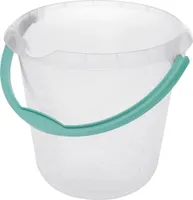 KEEEPER Plastové vědro Mika s výlevkou 10l Ø30cm H28cm transparentní/zelené