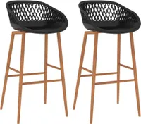 Barhocker 2 Stk. Schwarz , Barhocker Design 2024