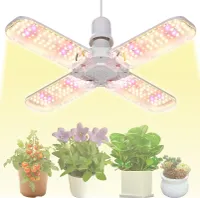 LED Pflanzenlampe Vollspektrum 40W 240LEDs Faltbar,LED Grow Lampe E27, Pflanzenlicht Wachstumslampe für Gewächshaus Zimmerpflanzen(Sonnenlicht)