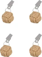 Tischtuchbeschwerer Knäuel beige 4 Stk.