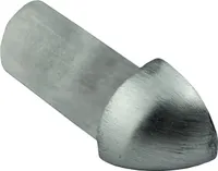Viertelkreis Edelstahlschiene Profil Fliesenschiene Edelstahl V2A L250cm 8mm Ausseneck gebürstet