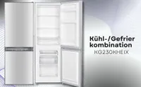 PKM KG230KHEIX Kühlgefrierkombination 173L Inox silber Kühlschrank LED