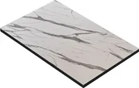 BRASIL | Gastro Tischplatte | B:T 110 x 60 cm | Weiß Marmor | Rechteckig | Gastro Tischplatte