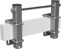 Stützen mit Achse Halter für Seitenrolle Sliprolle Kielrolle Bootstrailer verzinkt SUPROD, B=250, L=250 mm
