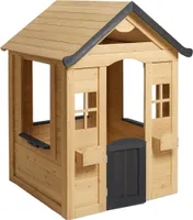 Kinder Spielhaus aus Holz für Garten mit Fenster und Tür, für draußen und drinnen