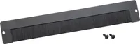 HMF 66429-02 Kabeldurchführung mit Bürsteneinsatz für 19 Zoll Serverschrank, außen, Schwarz