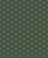 Masureel Tapeta s motivem art déco v zelené barvě - 631901 - 53 cm x 10,05 m