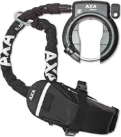 AXA DEFENDER SET Schwarz Rahmenschloss + Plug-In-Kette100/5,5 mit Tasche
