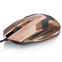 CSL Gaming-Maus, kabelgebunden, Gaming Maus im Copper-Look 2400 dpi, Abtastrate wählbar, Kupferfarben