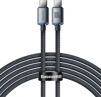 Baseus Crystal Shine Series Kabel USB-Kabel für schnelles Aufladen und Datenübertragung USB Typ C - USB Typ C 100W 2m schwarz (CAJY000701)
