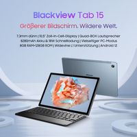 10.51'' FHD Tablet, Blackview Tab 15 Tablet Octa Core Unisoc T610 8GB+128GB, Dual 4G LTE Android 12,8MP+13MP Kamera 8280mAh Akku-Widevine L1 (Grau)