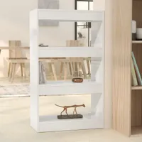 Eleganten-Stil Bücherregal/Raumteiler Hochglanz-Weiß 60x30x103cm Holzwerkstoff DE22278
