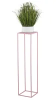 HowHomely Modern Pflanzenständer, Blumenhocker aus Metall Rosa 100 cm Höhe - Blumenständer für das Haus
