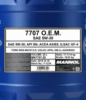 Mannol Energy Formula FR 5W-30 20 Liter