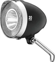 XLC CL-F20 Reflektor akumulatorowy LED Retro ze StVZO do wszystkich rowerów, 20 luksów, czarny