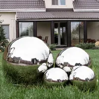 4er Set Edelstahl Deko-Kugel Ø10,15,20 cm Garten Deko Rosenkugel Edelstahlkugel