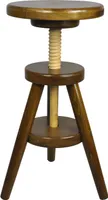 Hocker Massiv Schemel Stuhl Sitzmöbel Buche Drehhocker Barhocke 52-70cm (Eiche)