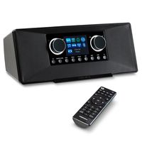 MEDION P85289 Internetradio mit DAB+ (WLAN, FM, Spotify Connect, Amazon Music, DLNA, USB, Kopfhöreranschluss, AUX, LAN, Sleep Timer) schwarz