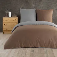 Bettwäsche Bettbezug 200x200 cm, Kopfkissenbezug 80x80 cm 3 teilig Deckenbezug Set aus 100% Baumwolle Renforce mit Reissverschluss - Buymax®
