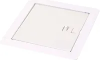 Aqbau® Kamintür Revisionstür Schornsteintür Revisionsklappe Wartungstür Metall Weiß 14 x 14 cm