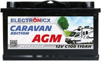 Electronicx Caravan Edition V2 Batterie AGM 110 AH 12V Wohnmobil Boot Versorgung
