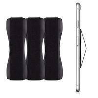 kwmobile Smartphone Fingerhalter 3 Set - Handy Halter Griff Halterung Einhandbedienung - 3x Handyhalter in Schwarz
